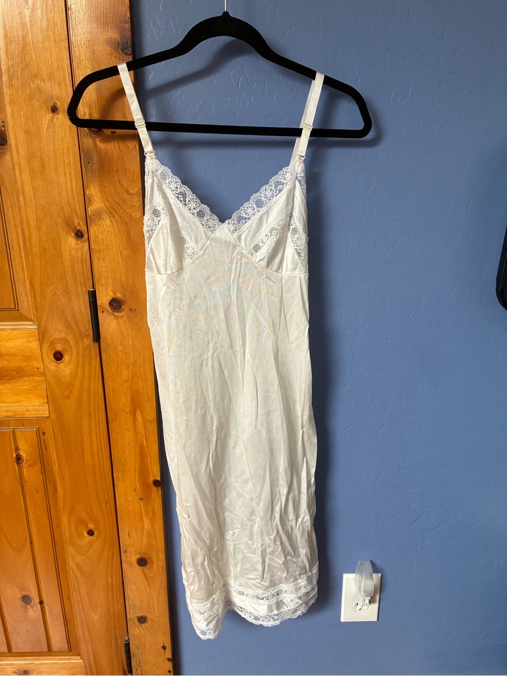 Classic Lace-Trim Slip — White